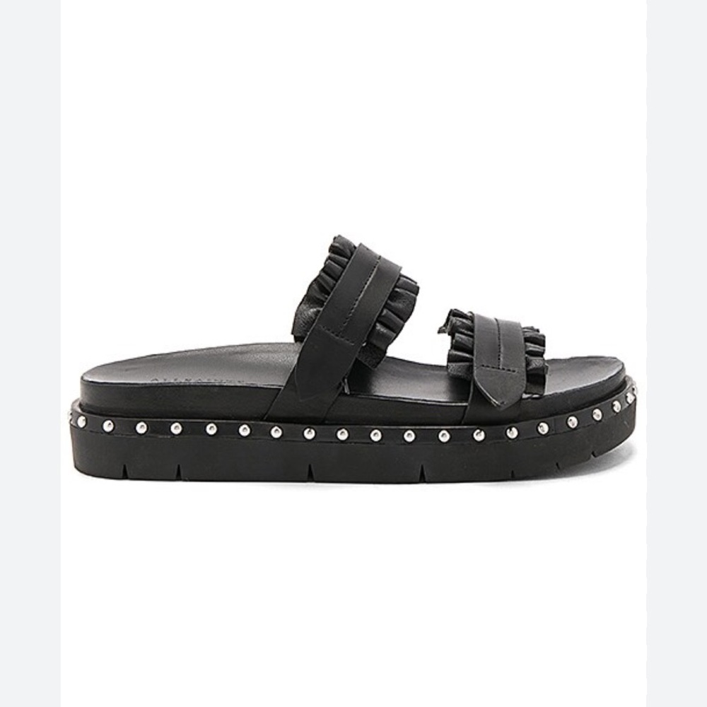 All Saint Alanna Black Studded Women's Sandals Sz 11